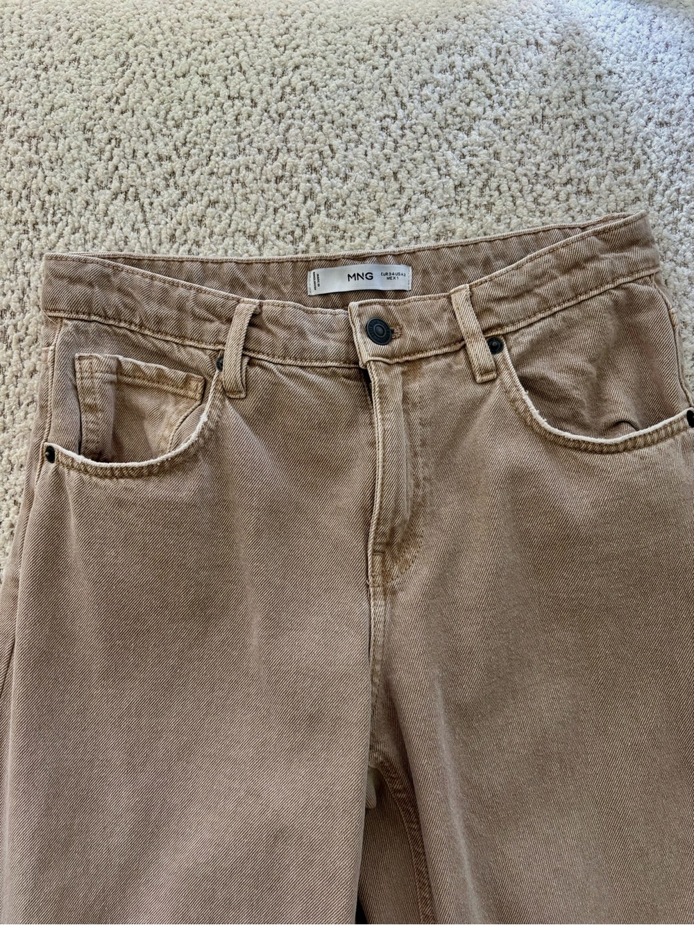Mango Tan Mid-Rise Women's Jeans